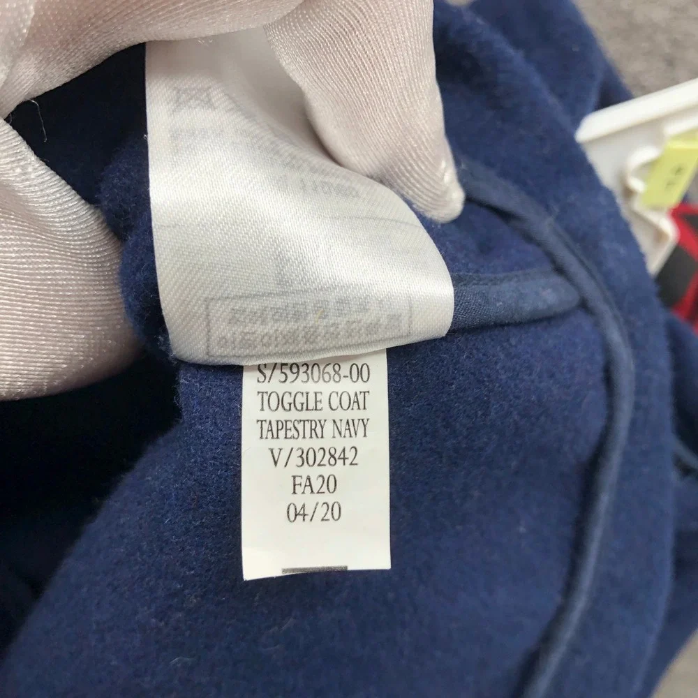 Baby Gap Toggle Coat Toddler 5T Navy Blue Wool Blend Hooded Jacket Preppy
